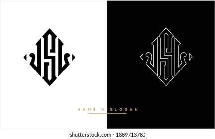 JSL  Abstract Letters Logo Monogram