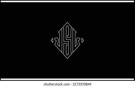 Monograma del logotipo de las letras abstractas JSL