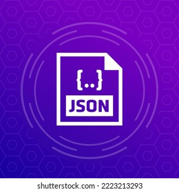 JSON file format icon for web and apps