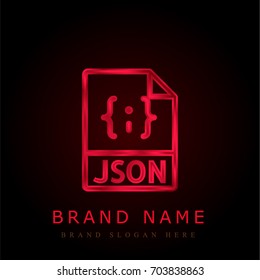 Json file red chromium metallic logo