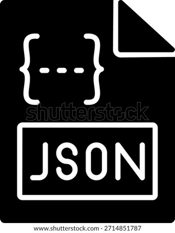 Json Glyph Style Icon Design