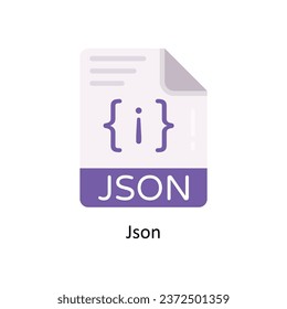 Json vector Flat Icon Design illustration. Symbol on White background EPS 10 File 