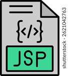 Jsp Line Filled Vector Icon Design