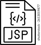 Jsp Line Vector Icon Design