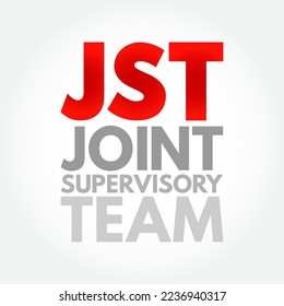 JST - Joint Supervisory Team acronym, business concept background