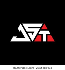 JST triangle letter logo design with triangle shape. JST triangle logo design monogram. JST triangle vector logo template with red color. JST triangular logo Simple, Elegant, and Luxurious design.