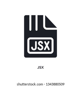 jsx isolated icon. simple element illustration from programming concept icons. jsx editable logo sign symbol design on white background. can be use for web and mobile