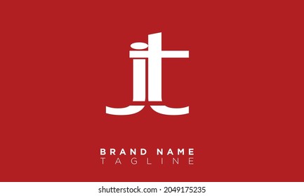 JT Alphabet letters Initials Monogram logo TJ, J and T