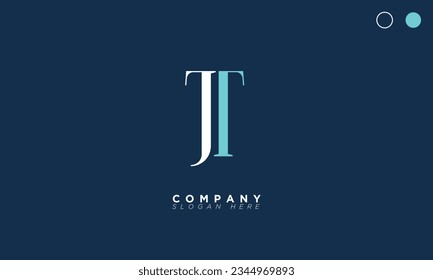 JT Alphabet letters Initials Monogram logo TJ, J and T