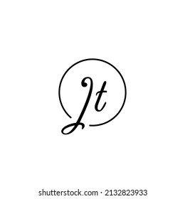 JT circle feminine concept initial logo best for beauty and fashion