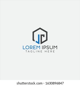 JT hexagon logo LT icon letter TJ initial 