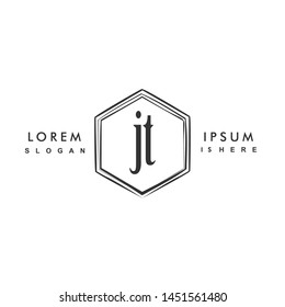 JT Initial beauty monogram logo vector