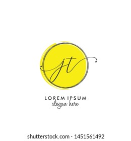 JT Initial beauty monogram logo vector