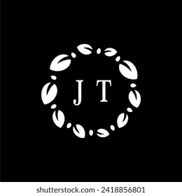 Letra JT original Iconos de arte vectorial y gráficos con logotipo de naturaleza