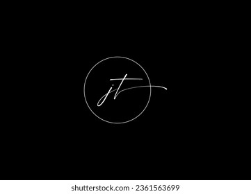 JT letter logo design and initial logo