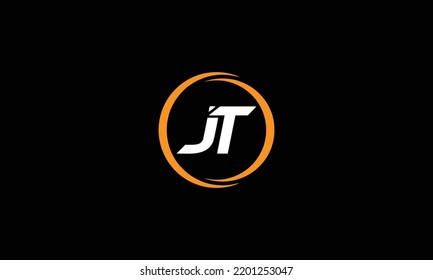Vector de plantilla de diseño de logotipo de carta JT