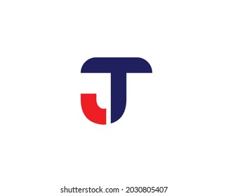JT letter logo design vector template