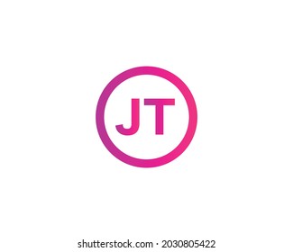 JT letter logo design vector template