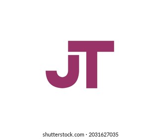 JT letter logo design vector template