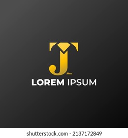 JT letter logo or Diamond jewelry Shop logo Design For your Business.