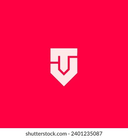 JT letters logo design. Vector
