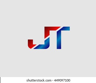 JT logo or signature started by j letter, modern two letter composition for initial
