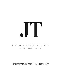 JT Minimal Luxury Initial Logo Vektor.