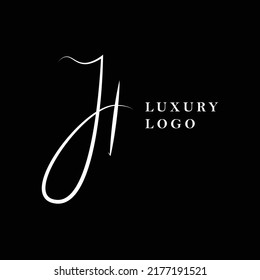 JT monogram vector logo. Handwriting logo. Suitable for personal branding, wedding, make up artist, beauty, company, and law firm.