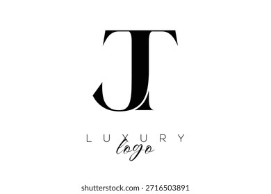 JT Serif Letter Monogram Typography Logo for Elegant Premium Branding Identity