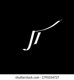 Jt Signature initial logo template vector