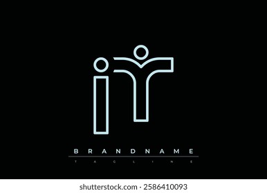 JT Technology Letter Logo Template. This tech letter logo is a graphic mark that uses letters to represent a technology company.