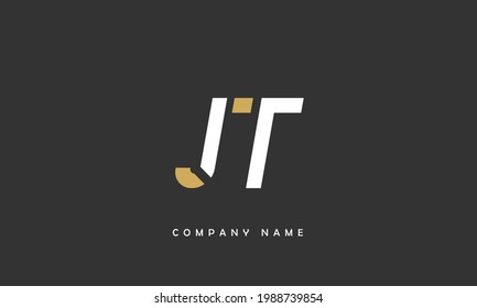 JT, TJ, Alphabet Letters Logo Monogram