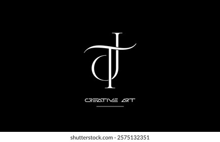 JT, TJ, J, T abstract letters logo monogram