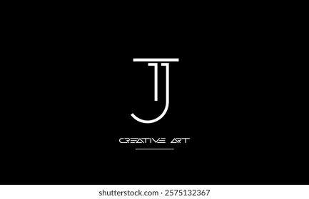JT, TJ, J, T abstract letters logo monogram