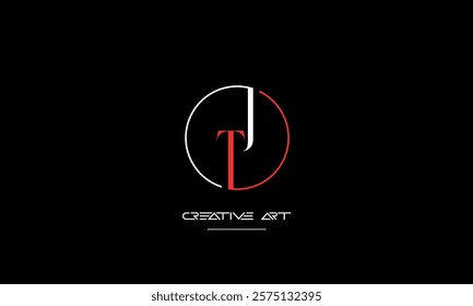 JT, TJ, J, T abstract letters logo monogram