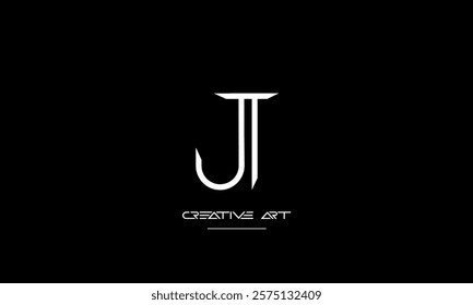 JT, TJ, J, T abstract letters logo monogram
