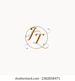JT uniquely wedding logo symbol of your marriage and you can use it on your wedding stationary