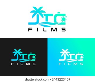 JTC letters monogram vacation camera logo design.

