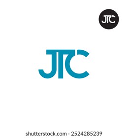 Design do Monograma da Letra do Logotipo JTC