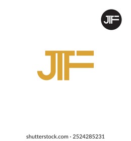 Design do Monograma da Letra do Logotipo JTF