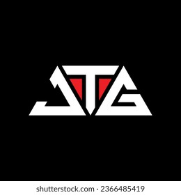 Diseño del logotipo de la letra triangular JTG con forma triangular. Monograma de diseño del logotipo del triángulo JTG. Plantilla de logotipo vectorial de triángulo JTG con color rojo. Logotipo triangular JTG Diseño sencillo, elegante y lujoso.