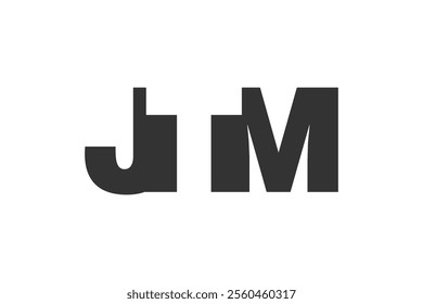 JTM logo design. Initial letter J T M bold font style for tech startups, consulting, corporate branding. Creative company name, headlines typography identity, trendy logotype. Vector illustration.