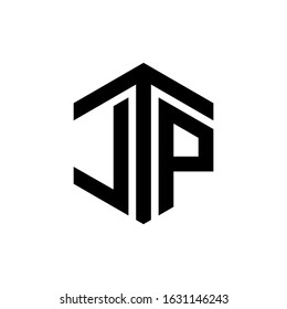 JTP Letter Logo Design polygon Monogram Icon Vector Template