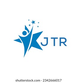 Logotipo de la carta JTR fondo blanco .JTR Diseño vectorial del logotipo de finanzas empresariales en el diseño del logotipo de letras .JTR para emprendedores y empresas.
