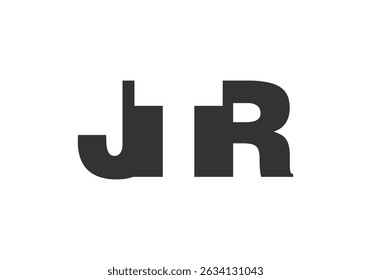 JTR logo design. Initial letter J T R bold font style for tech startups, consulting, corporate branding. Creative company name, headlines typography identity, trendy logotype. Vector illustration.