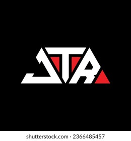 Logo-Design des JTR-Dreiecks mit Dreiecksform. JTR Dreieck Logo Design Monogramm. JTR Dreieck Vektor Logo Vorlage mit roter Farbe. Das dreieckige JTR-Logo Einfach, elegant und luxuriös.