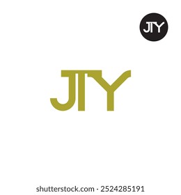 Diseño de monograma de letra de logotipo JTY