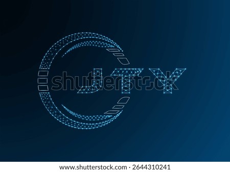 JTY low poly letter logo vector design. JTY lower poly logo design. Low poly logo.