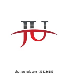 JU initial company red swoosh logo