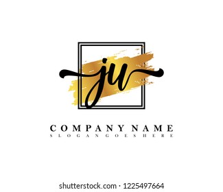 JU Initial handwriting logo concept